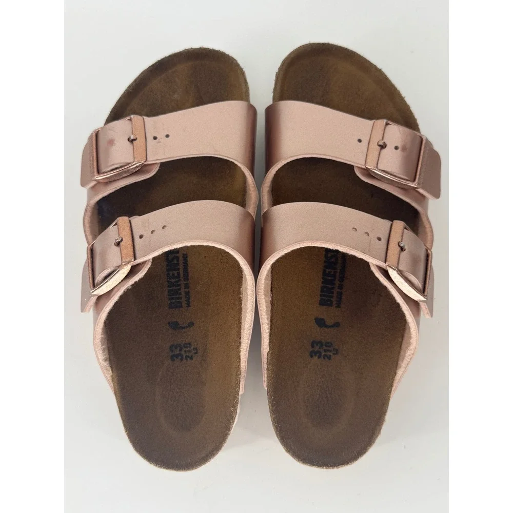 Birkenstock Arizona Sandals Kids 35 Rose Gold Metallic 1018925